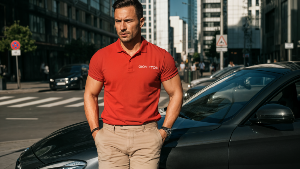 Red Polo TShirt Giovittori